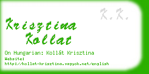 krisztina kollat business card