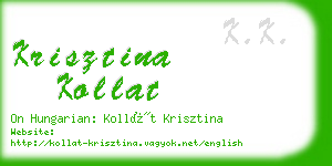 krisztina kollat business card